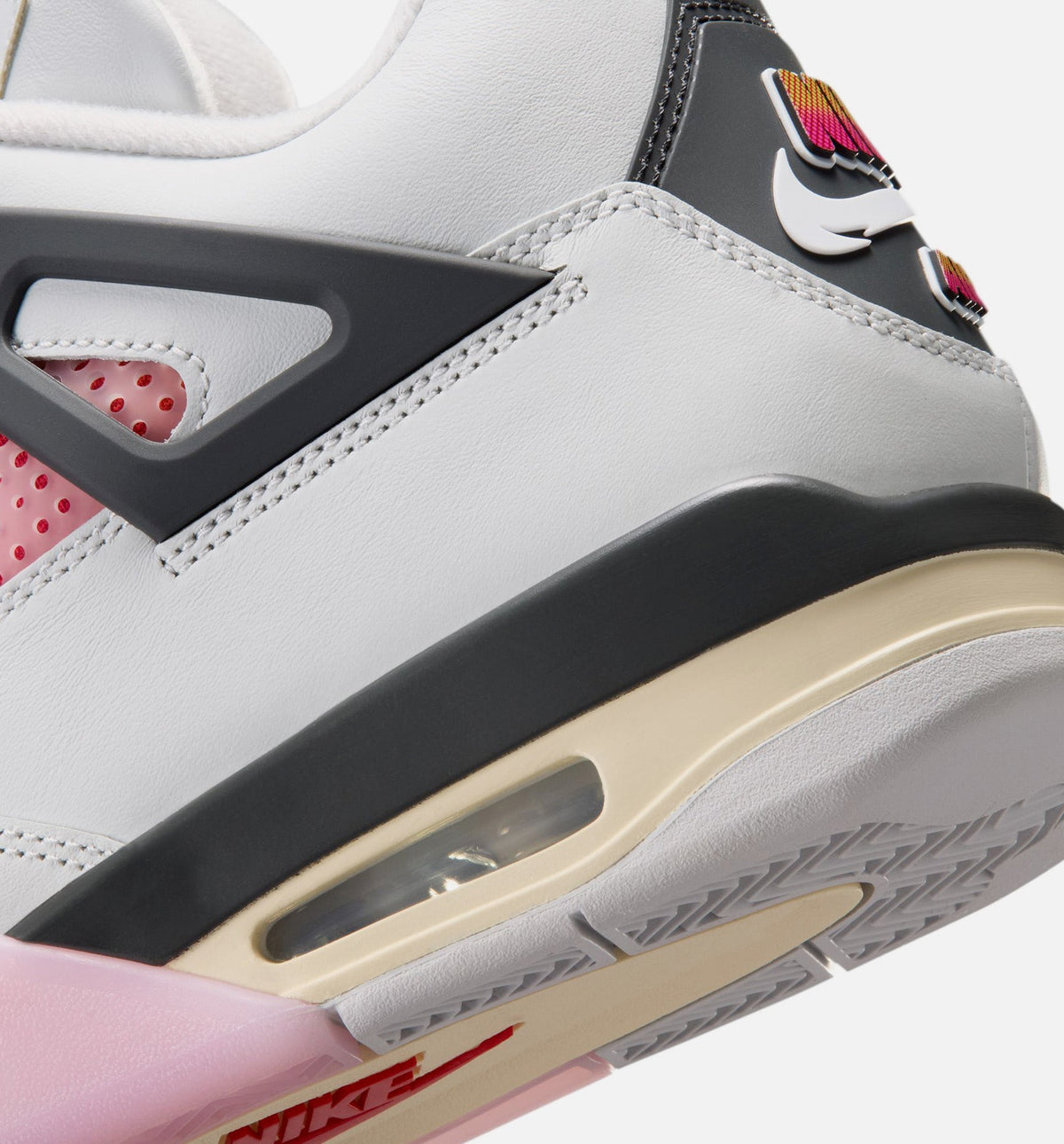 Air Jordan 4 Retro Mens Lifestyle Shoe - Off White/Fire Pink/Anthracite