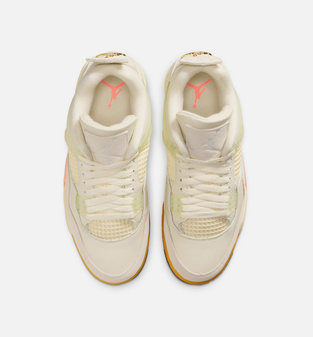 Air Jordan 4 Retro 'Birds of Paradise' - Women's Lifestyle Sneaker (Coconut Milk/Metallic Gold/Muslin/Bright Mango/Sundial/Black)