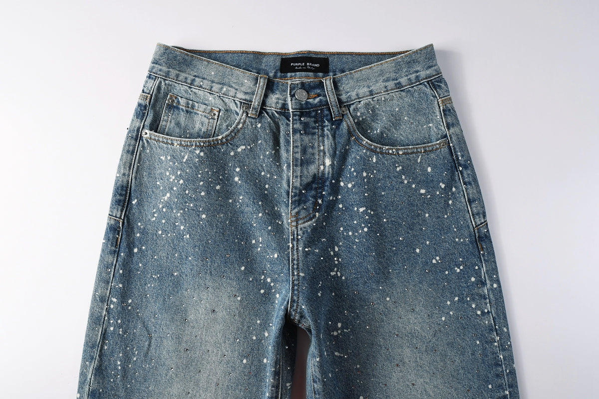 Purple Brand Crystal Diamond Jeans #9126