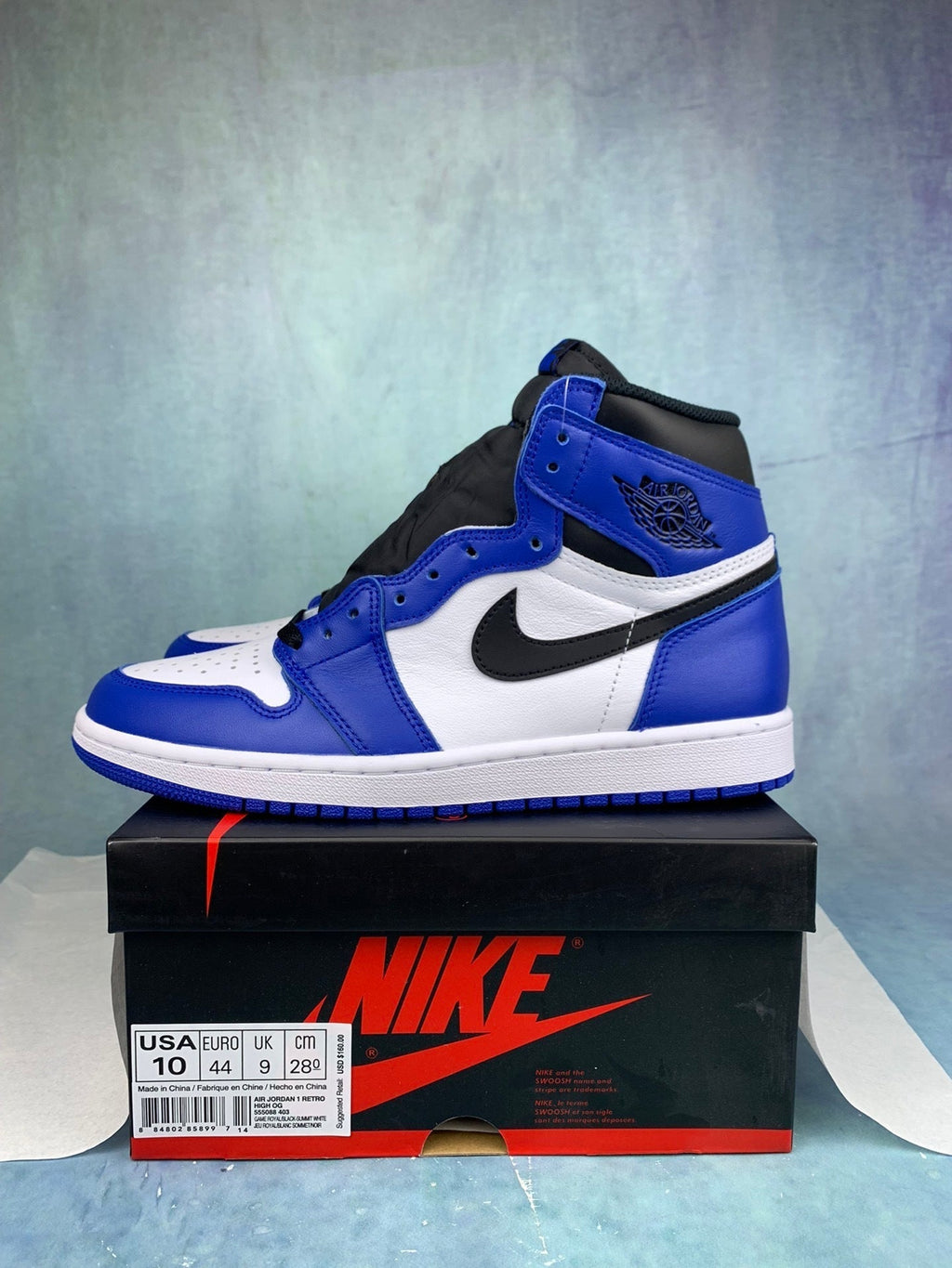 Air Jordan 1 High Game Royal Small Lightning 555088-403 Unisex Sneakers