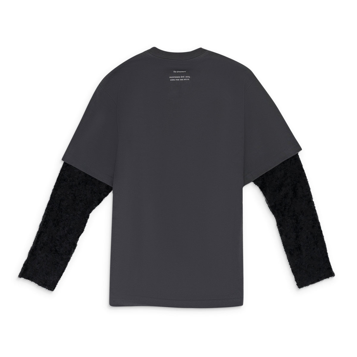 Black Foliage Double Layered T-Shirt