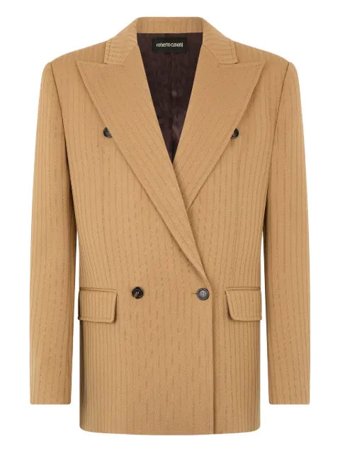 Roberto Cavalli double-breasted striped blazer
