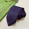 Gucci Style Men's Tonal GG Jacquard Silk Tie