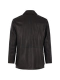 Auralee buttoned leather jacket