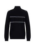 BOSS quarter-zip logo-print sweater