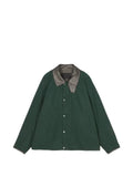 CROQUIS leather-collar corduroy jacket