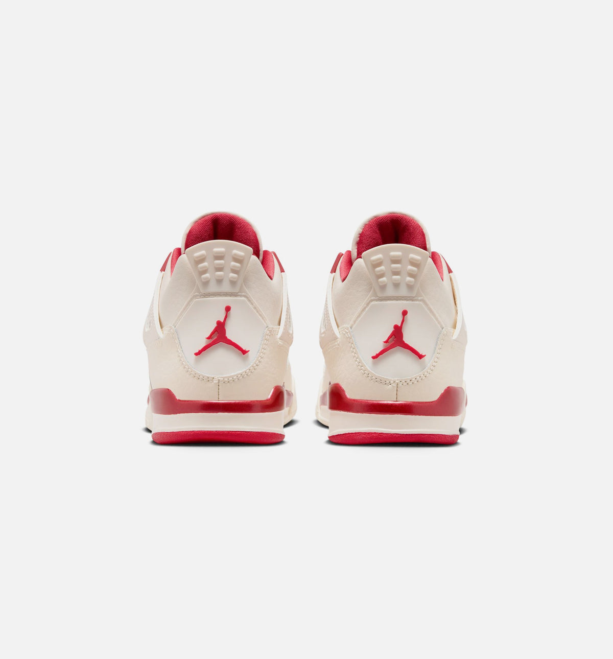 Air Jordan 4 Retro Valentines Day Preschool Lifestyle Shoes - Pale Ivory/Sierra Red/Tough Red