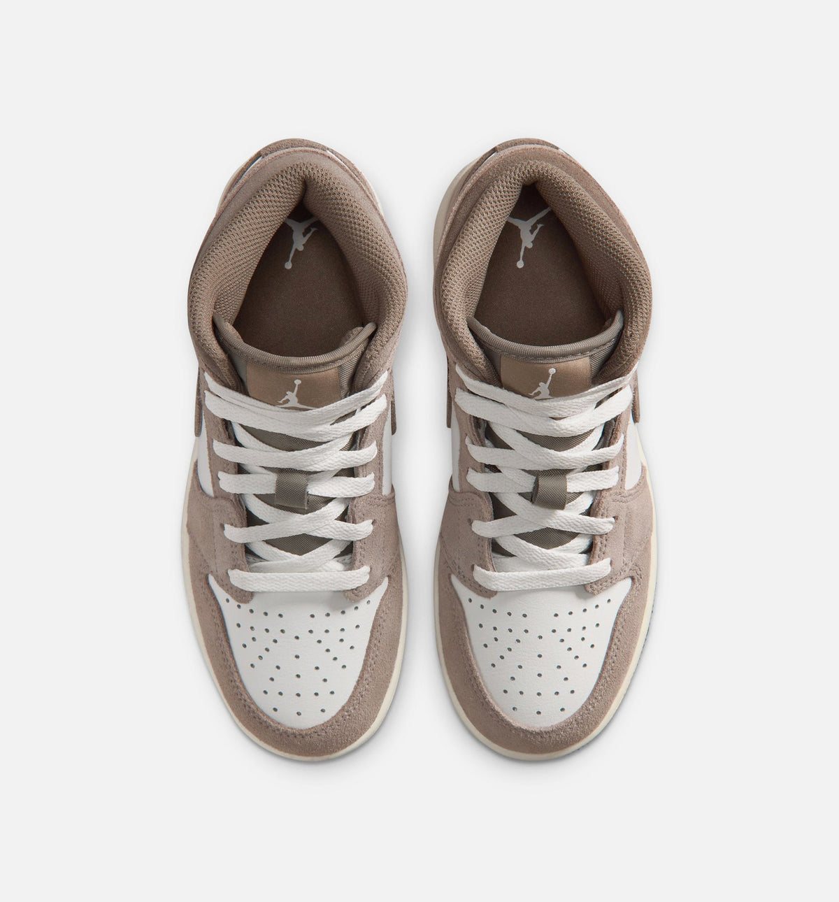 Air Jordan 1 Mid Enigma Stone Kids' Shoes - Stone/Olive Grey/Summit White