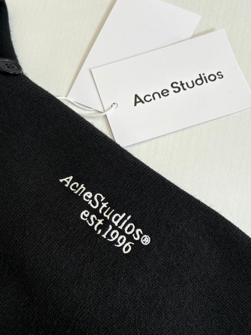 Acne Studios Knitted Long‑Sleeve Polo Sweater