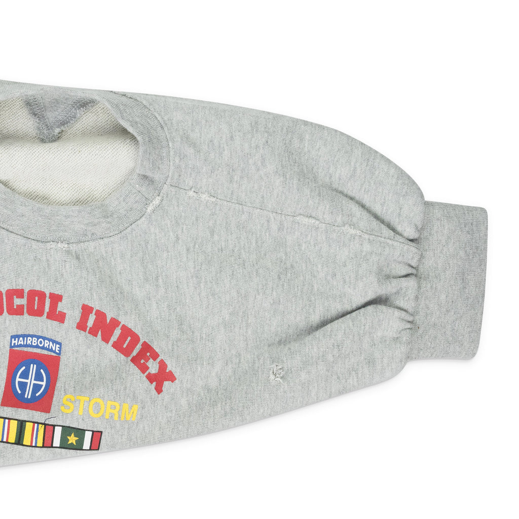 Melange Grey Reconstructed Zip Hoodie