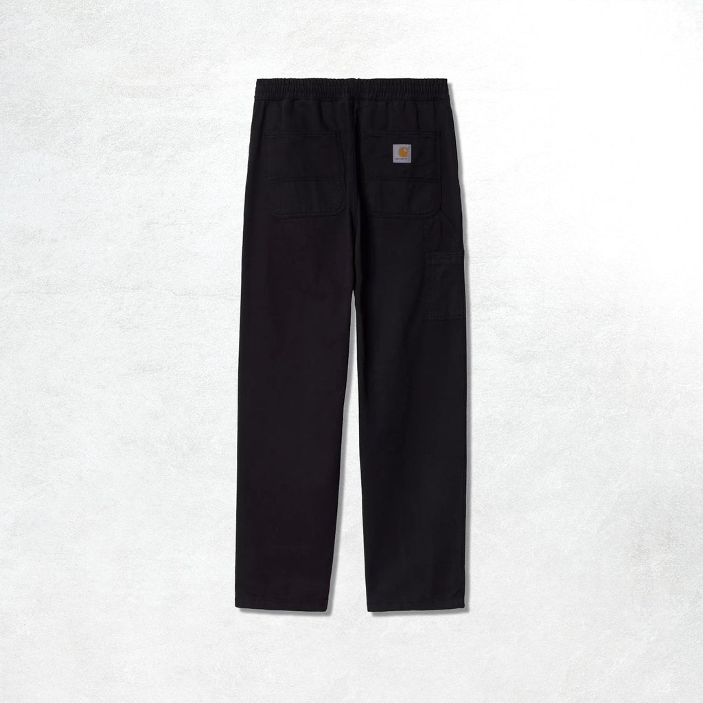 Carhartt WIP Flint Pant: Black Garment Dyed