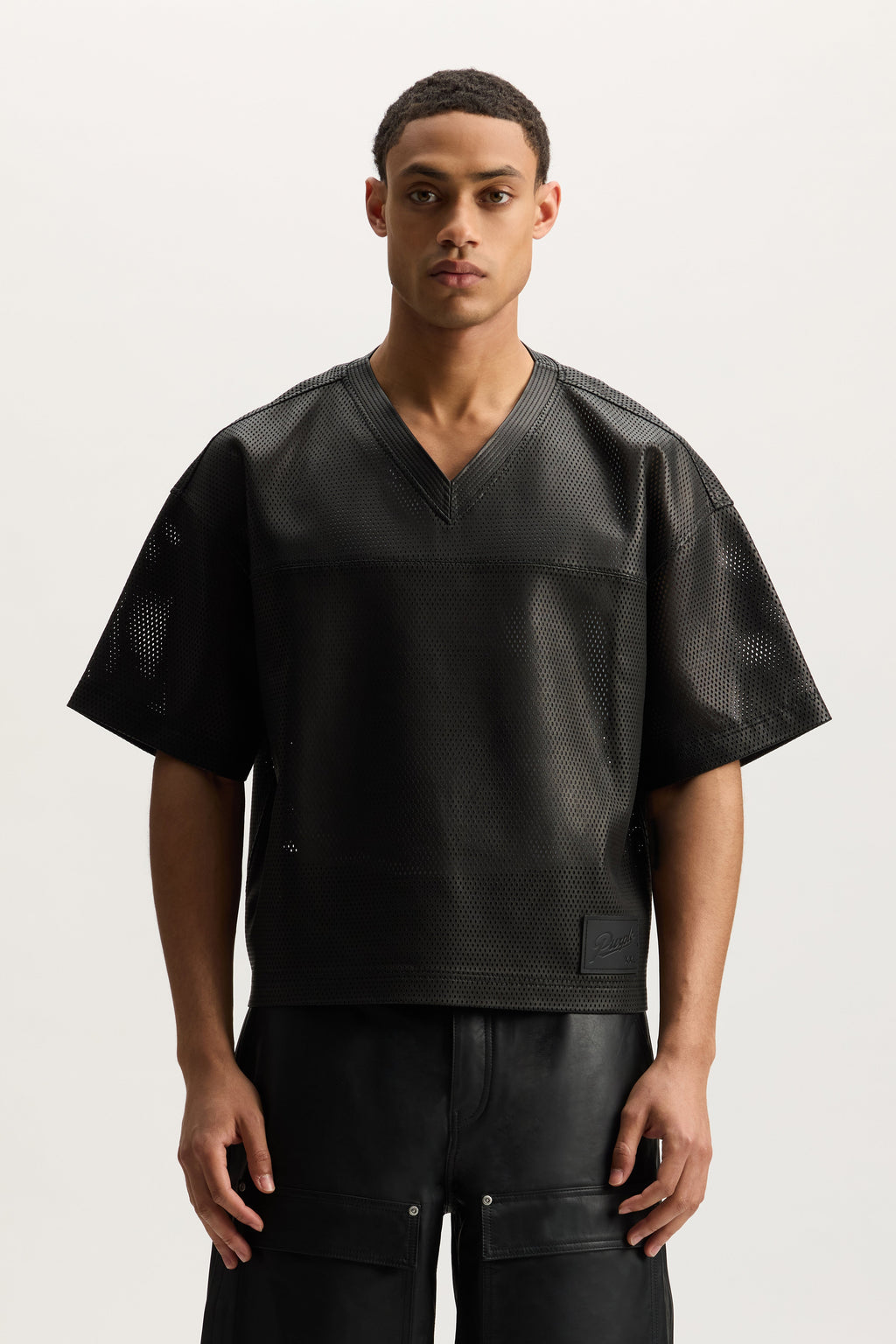 Leather Mesh Tee
