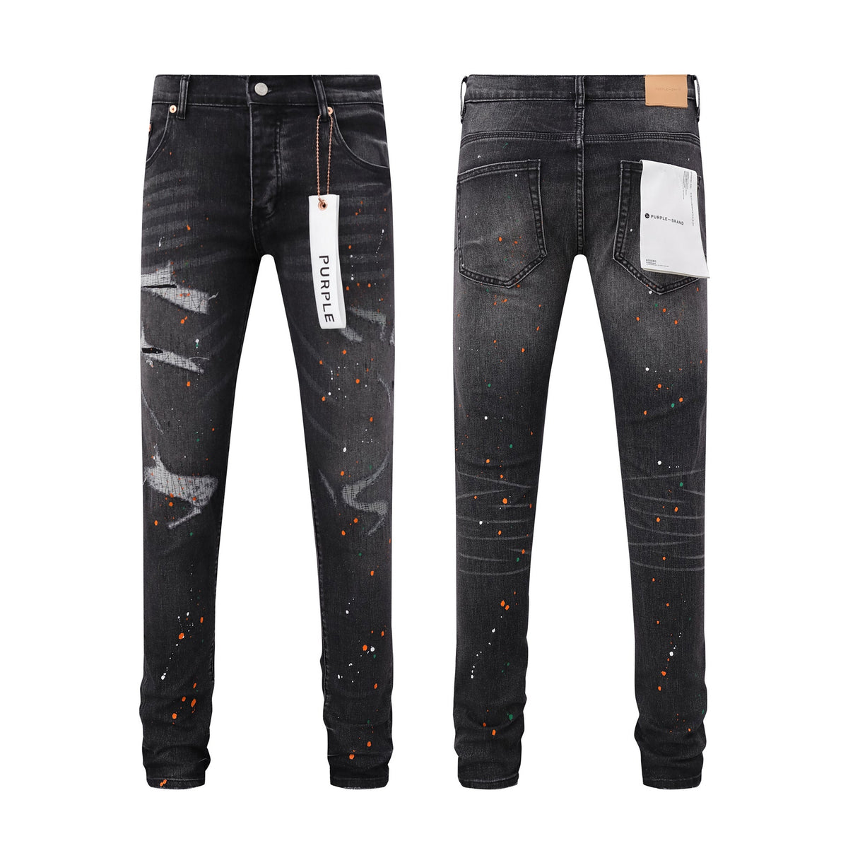 Purple Brand Paint Splash Loose Denim Jeans Unisex