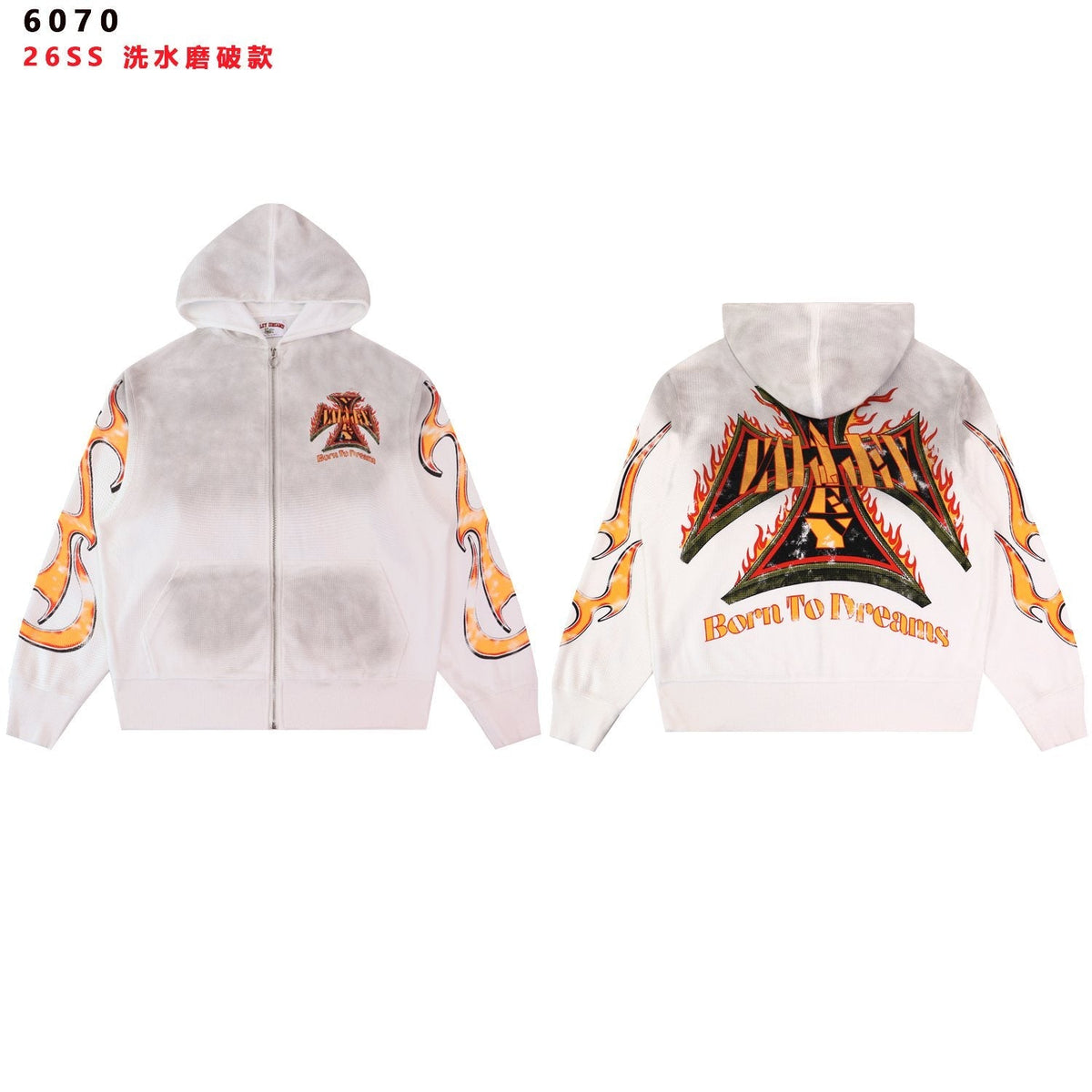 Valley Dreams Death or Glory Flame Zip Hoodie