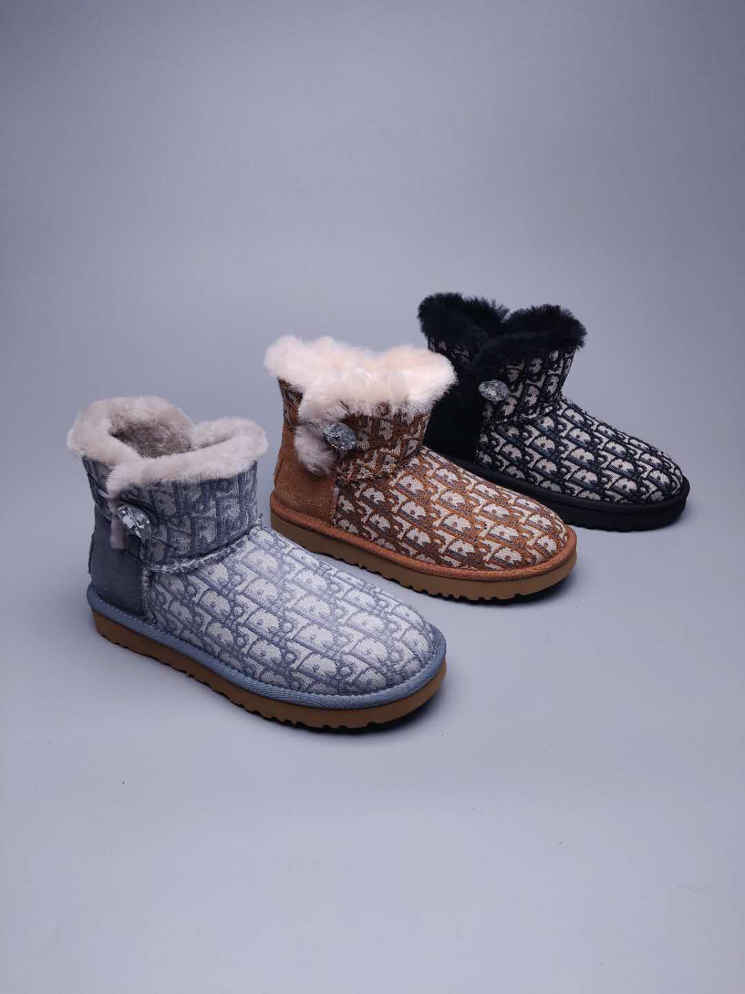 Dior-Inspired Textured Snow Boot — Chestnut | New Arrival | In Stock