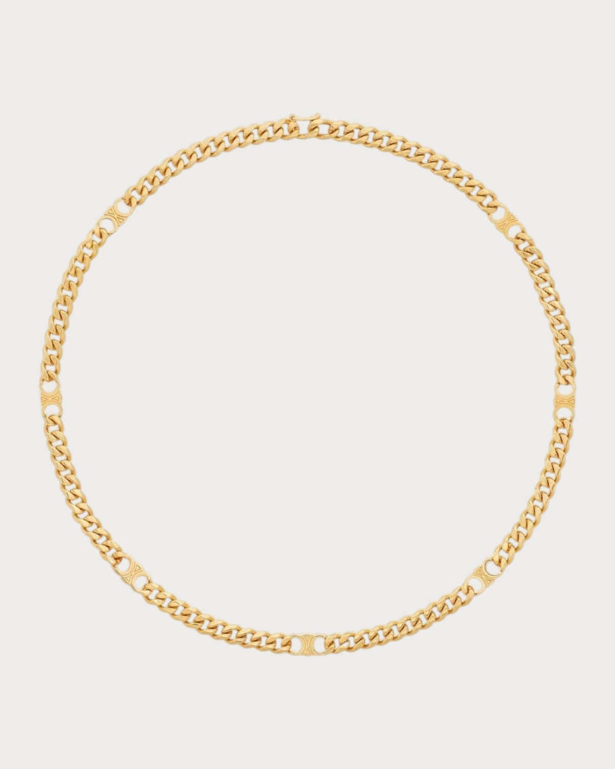CELINE Triomphe Gourmette Necklace Brass(Small/2 Colors)