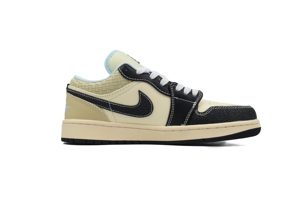 Jordan 1 Low SE Coconut Milk Black Muslin HQ3437-101