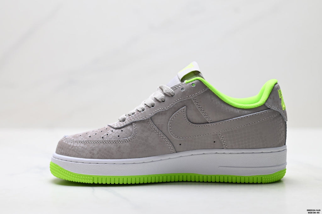 Nike Air Force 1 Low Gray Volt Unisex Sneakers Style 15