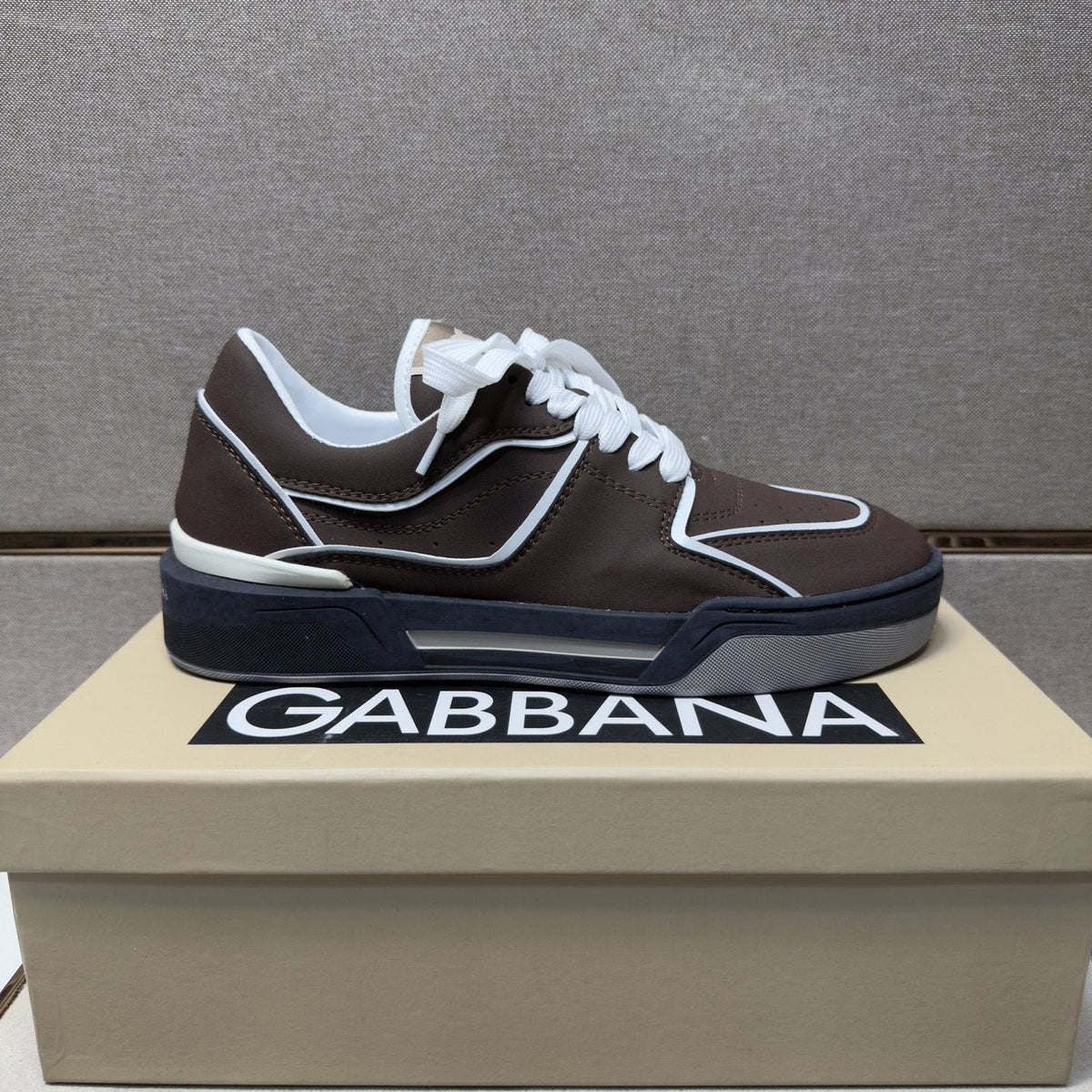 Dolce & Gabbana Dark Brown Trim Sneakers