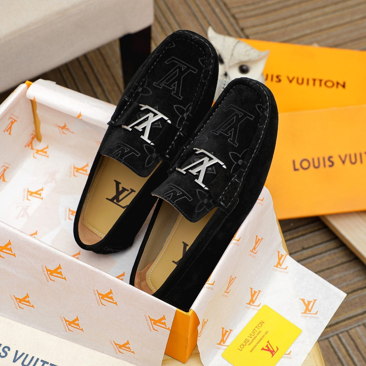 Louis Vuitton Embossed Driving Loafers