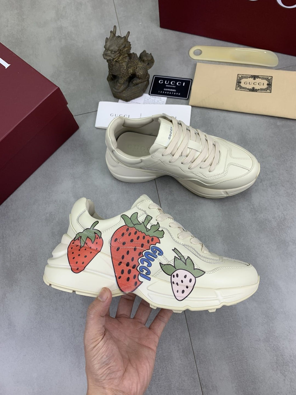 Gucci Strawberry Graphic Chunky Sneakers