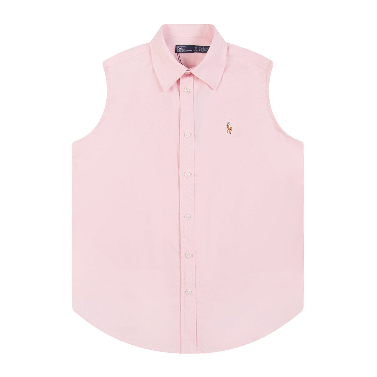 Ralph Lauren Sleeveless Oxford Button-Front Shirt