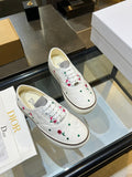 Dior Embroidered Floral Low-Top Sneakers