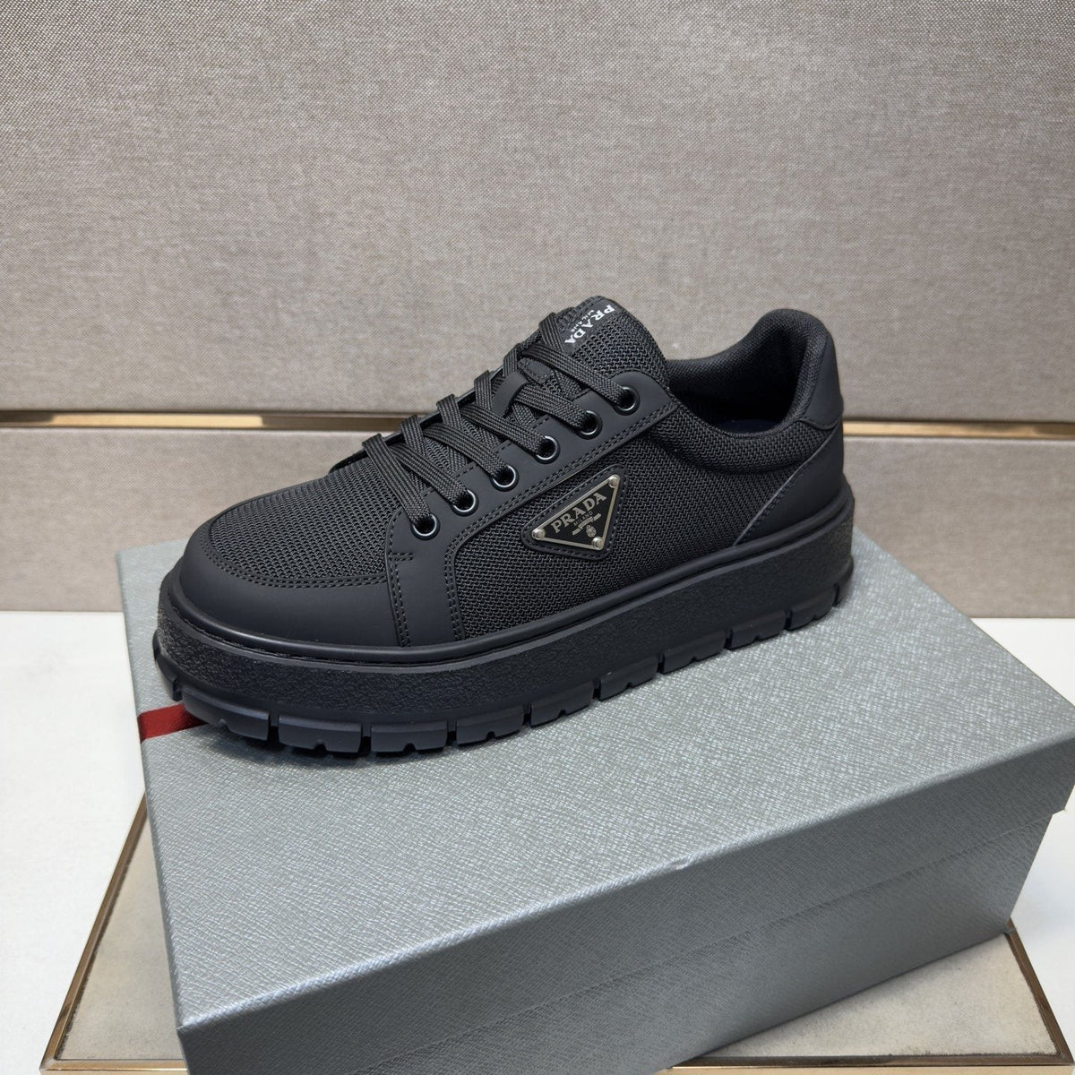 Prada Men's Paneled Low-Top Sneakers