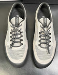 Prada White, Gray & Black Low-Top Sneakers