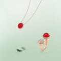 Van Cleef & Arpels PERLEE COULEURS DIAMOND PINK GOLD BETWEEN THE FINGER RING